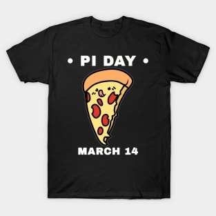 Kawaii Pi Day Pizza Slice March 14 T-Shirt